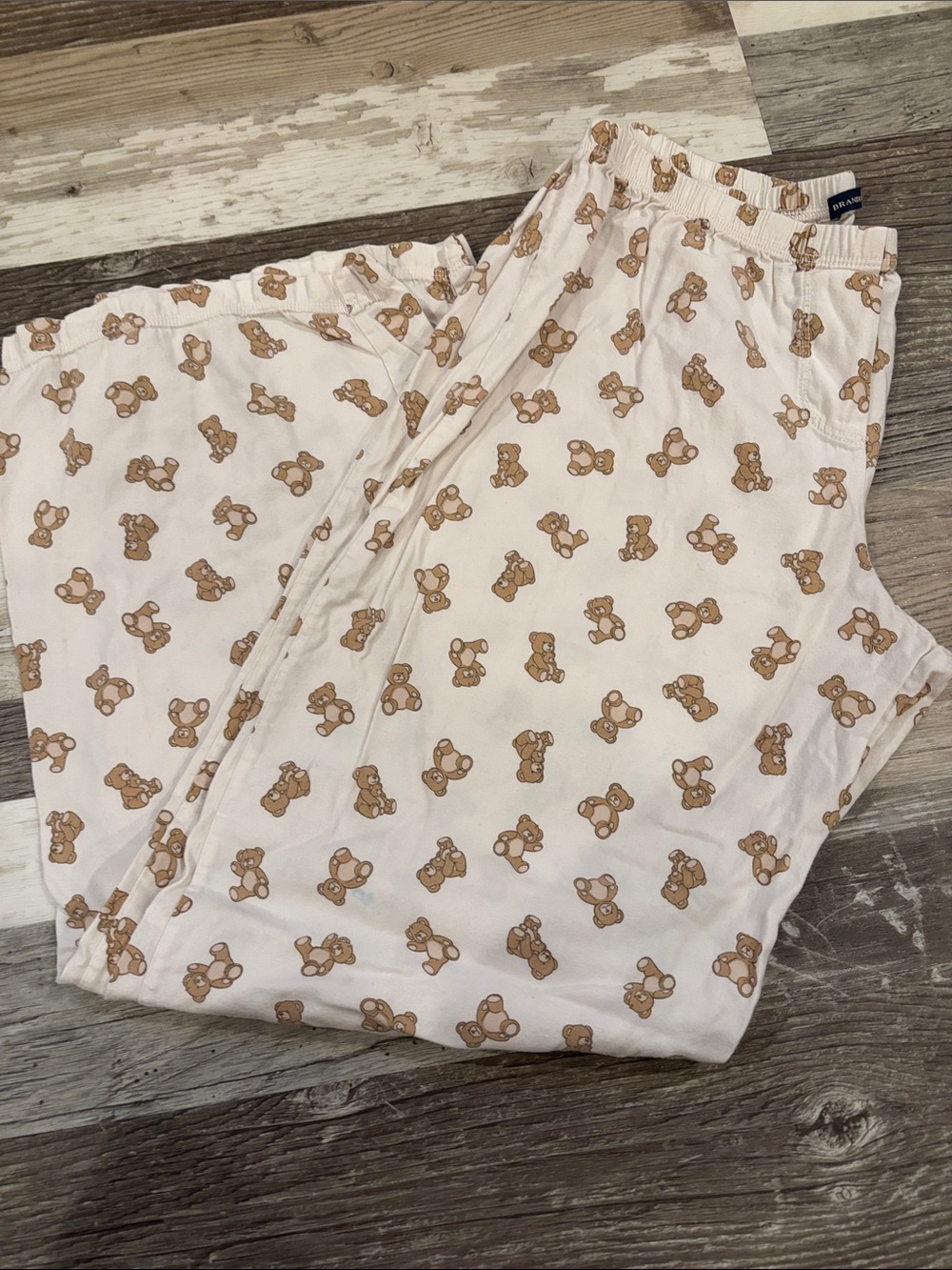 Brandy Melville Teddy Bear Print Pajama Pants - Soft Cotton Sleepwear